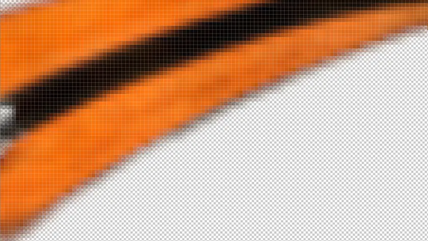 Half-pixels before DTF Edge Cleaner